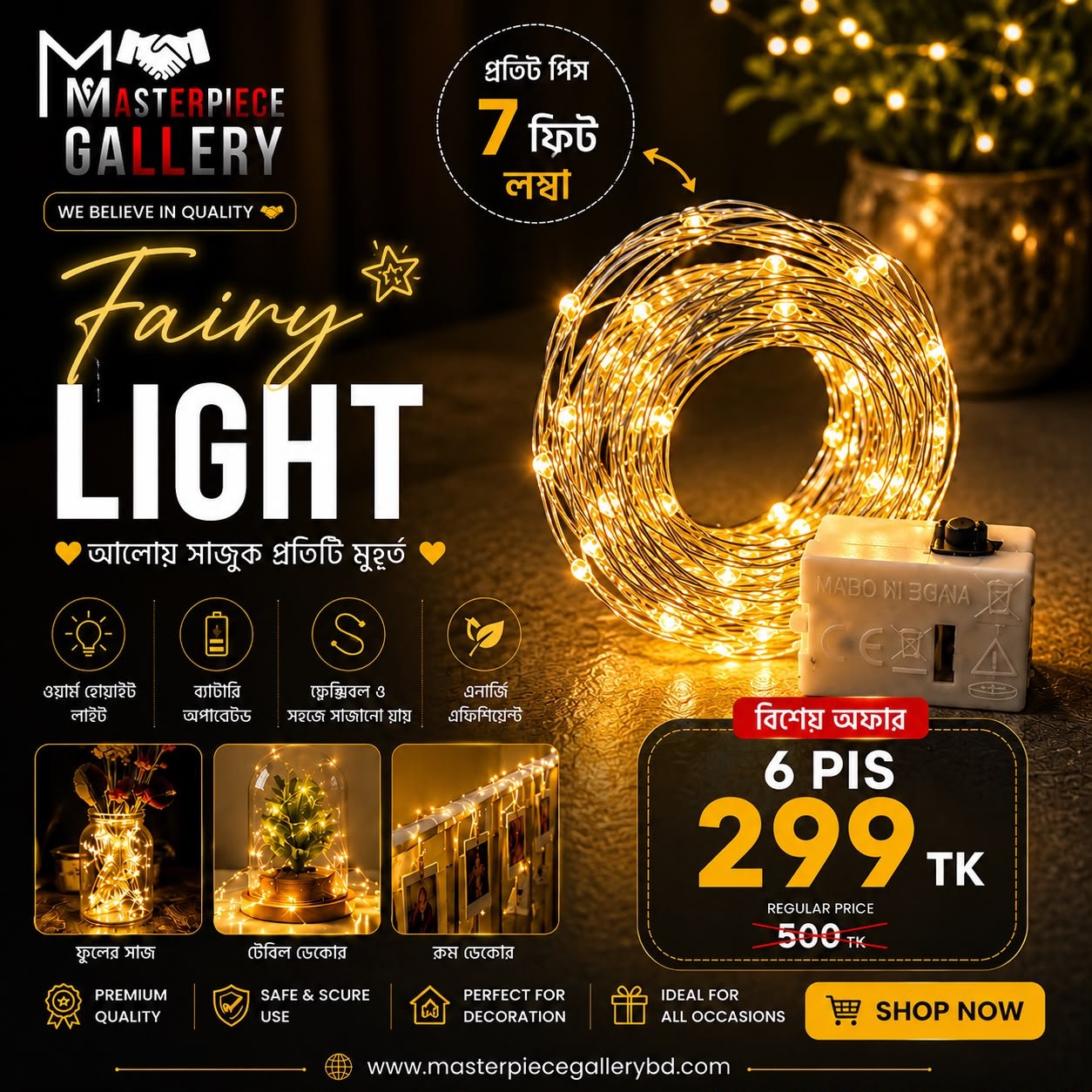 6 pis fairy light 299tk